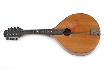 Mandolin on white background