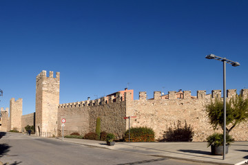 Fototapeta na wymiar Walls of Montblanc in Tarragona province, Catalonia, Spain