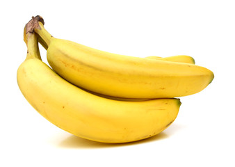 Banana on white background