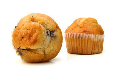 Muffin on white background