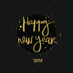 Happy new year luxury golden card