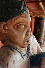 African Wood Art, Wood Carved Sculpture, Tribal Head
