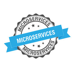 Microservices stamp illustration