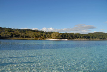 Clear water in Lake McKenzie on Fraser Island, Australia