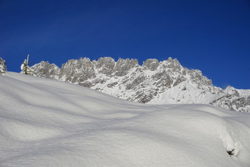 Schneeparadies am Wilden Kaiser, Tirol, Österreich
