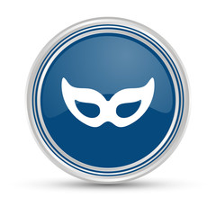 Blauer Button - Maske - Maskerade