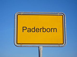 ortseingangsschild paderborn