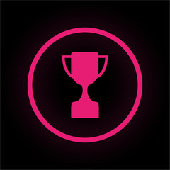 Neon Button rund - Pokal