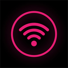 Neon Button rund - WLAN Verbindung