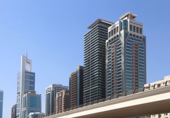 Fototapeta na wymiar Dubai skyscrapers