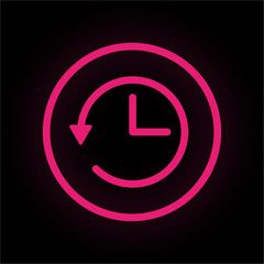 Neon Button rund - Zeitumstellung