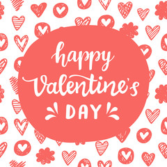 Happy Valentines Day typography poster