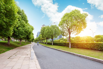 Clean asphalt road
