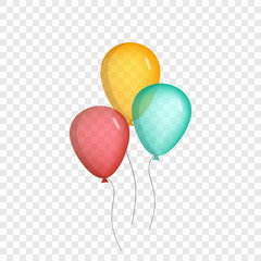 Realistic air balloons set isolated on background © eMIL'