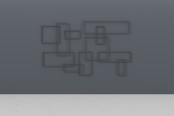 Modern wall. 3D rendering.