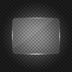 Glass banner with light effect