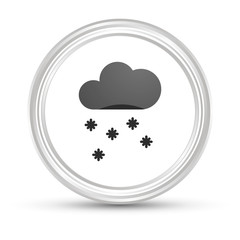 Weißer Button - Wolke schneit