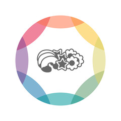 farbiges Icon - Plätzchen