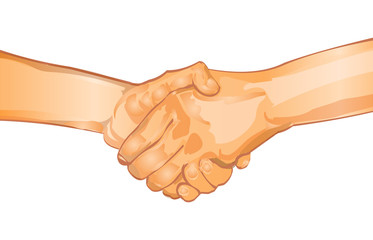 Handshake friendship vector illustration isolated