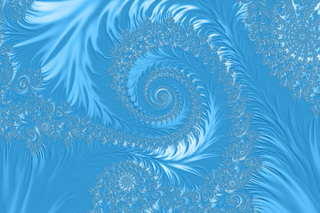 Light blue embossed fractal pattern, Christmas background