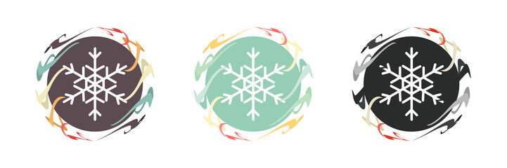 Saturn Buttons - Schneeflocke - Christbaumschmuck