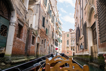 A gondola trip in Venice