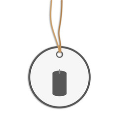 grauer Anhänger - Kerze