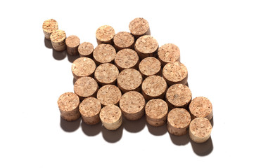 corks forming a grape
