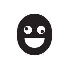 crazy emoticon icon illustration