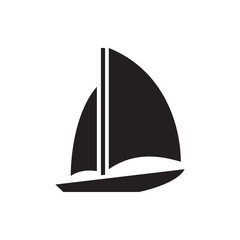 sailboat icon illustration