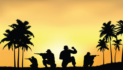 Soldiers on the performance of the combat mission.