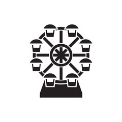 Ferris wheel icon illustration