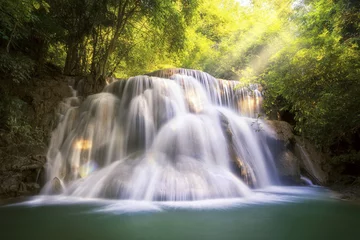 Zelfklevend Fotobehang Huai Mae Khamin waterfall © anekoho