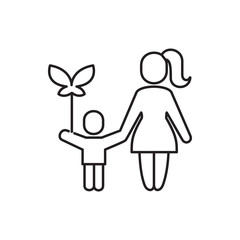 mother and son icon illustration