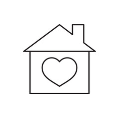 house with heart icon illustration