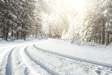 Fototapeta premium Winter road 