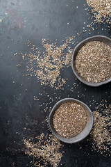 Organic healthy chia seeds in a bowl