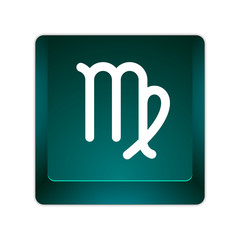 grüne 3D Taste - Jungfrau - Tierkreiszeichen