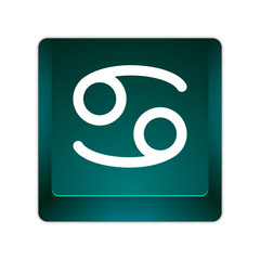 grüne 3D Taste - Krebs - Tierkreiszeichen