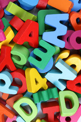 Colorful blocks of alphabets and numbers