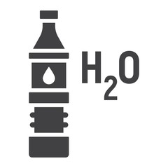 Bottle of water glyph icon, fitness and sport, health sign vector graphics, a solid pattern on a white background, eps 10.