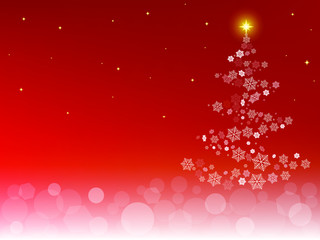 Abstract winter decorative Christmas holidays background with snowflakes and bokeh lights. Vector Illustration.