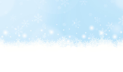 Winter background with snowflakes (blue)