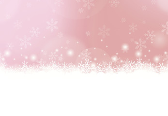Winter background with snowflakes (pink)