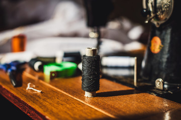 Obraz premium cotton thread coils for sewing