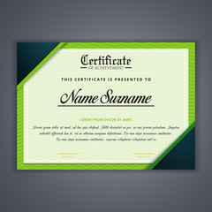 Certificate template in vector for achievement