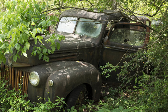 Old abandoned car
