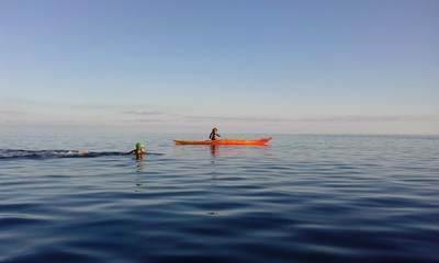 kayak natación triatlón mar