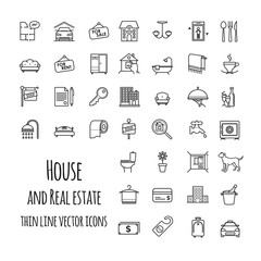 House and real estate vector icons set