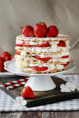 Strawberry layer cake